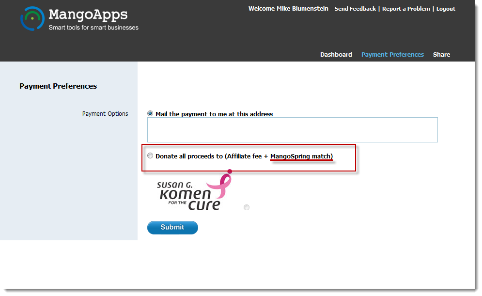 Payment Tab of enterprise social software Affiliate Program